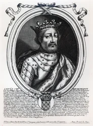 Ludwik VIII (1187-1226) Król Francji, z „Les Augustes Representations de tous les Rois de France od Pharamonda do Ludwika XIV”, Paryż, 1679